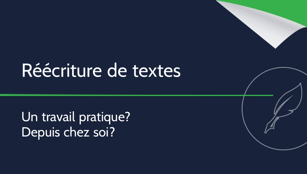 Réécriture de textes : un travail pratique en ligne ?