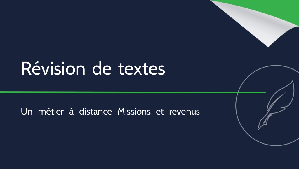 Révision de textes : un métier qui rapporte ?